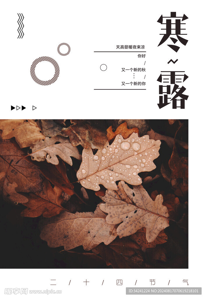 寒露二十四节气海报素材背景
