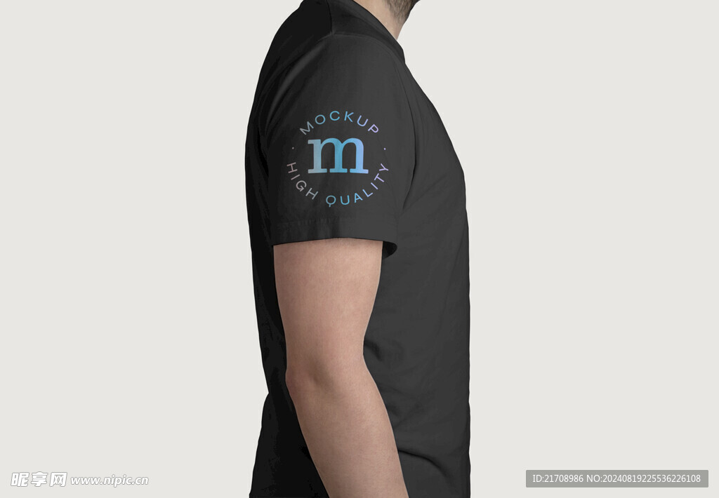 黑色T恤样机
