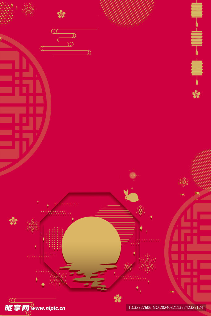 中秋节烫金黑金素材