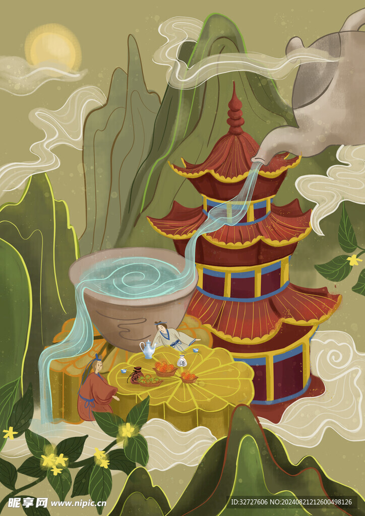 中秋节国潮风海报