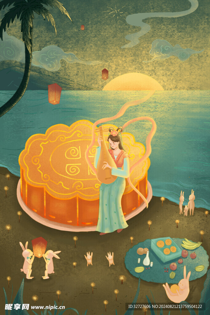 中秋节国潮风海报