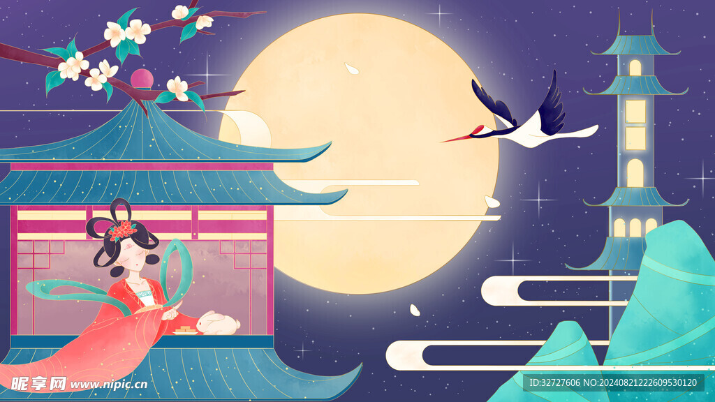 中秋节国潮风海报