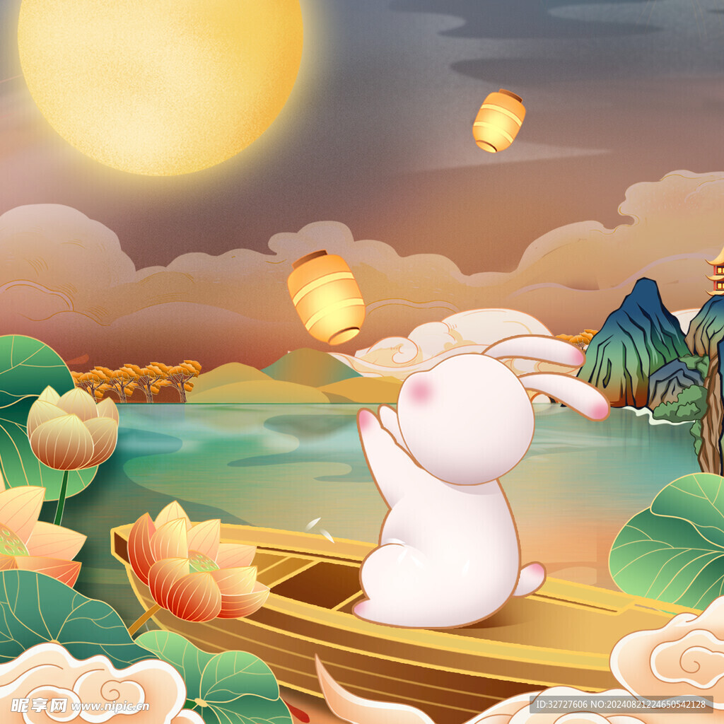 中秋节国潮风海报