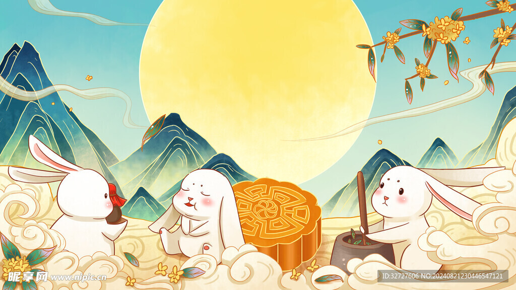 中秋节国潮风海报