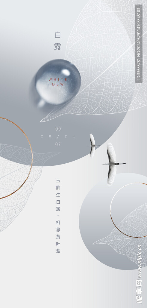 白露地产海报展架画面