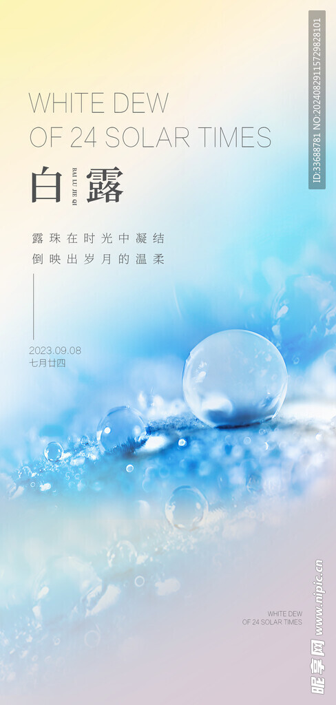 白露地产海报展架画面