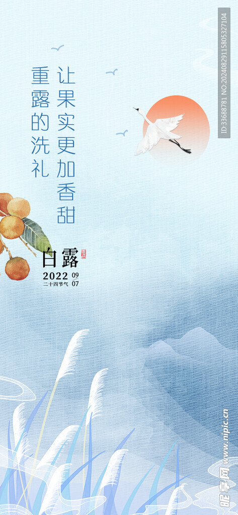 白露地产海报展架画面