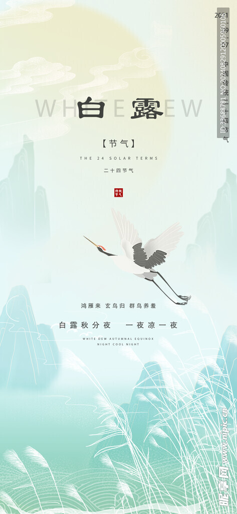 白露地产海报展架画面