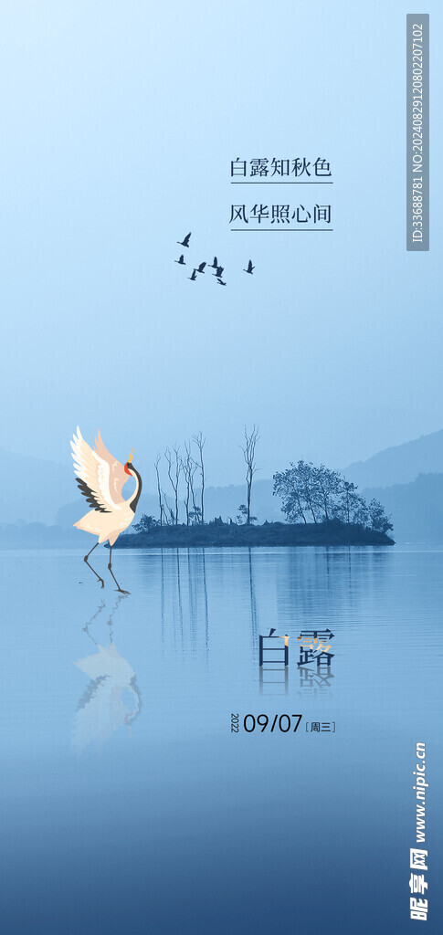 白露地产海报展架画面