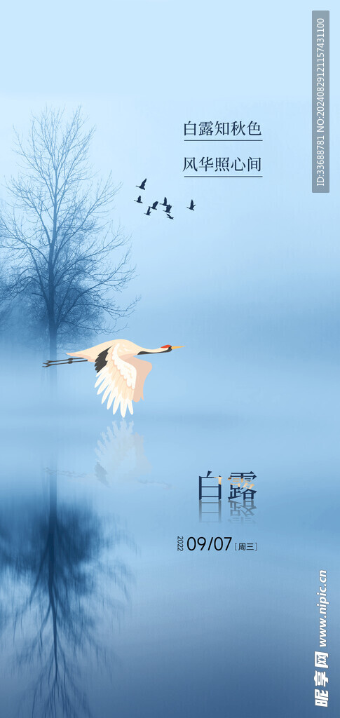 白露地产海报展架画面