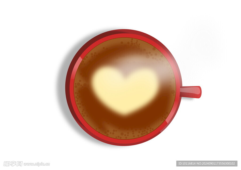 卡布奇诺心形咖啡