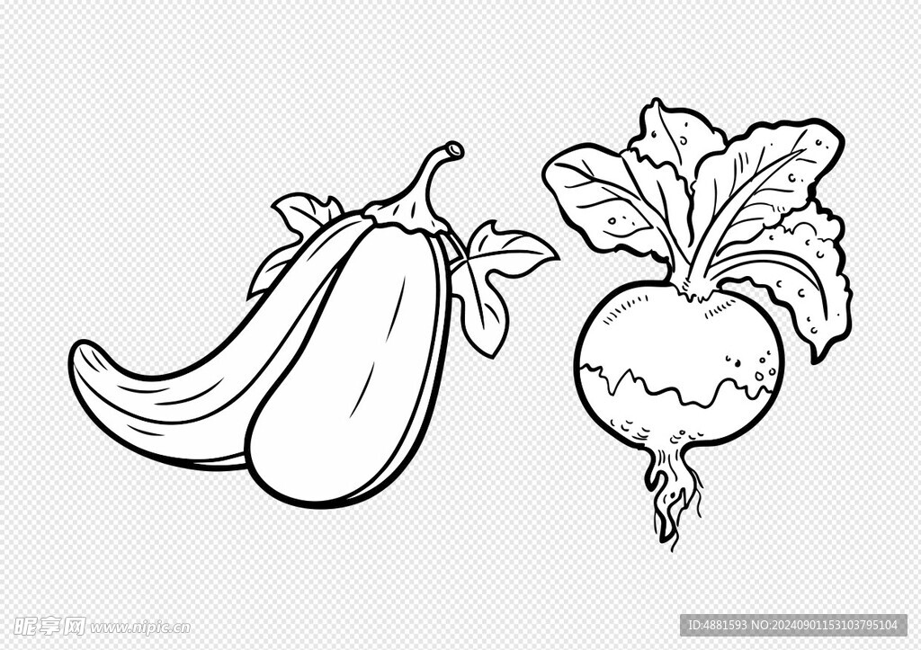 手绘蔬菜