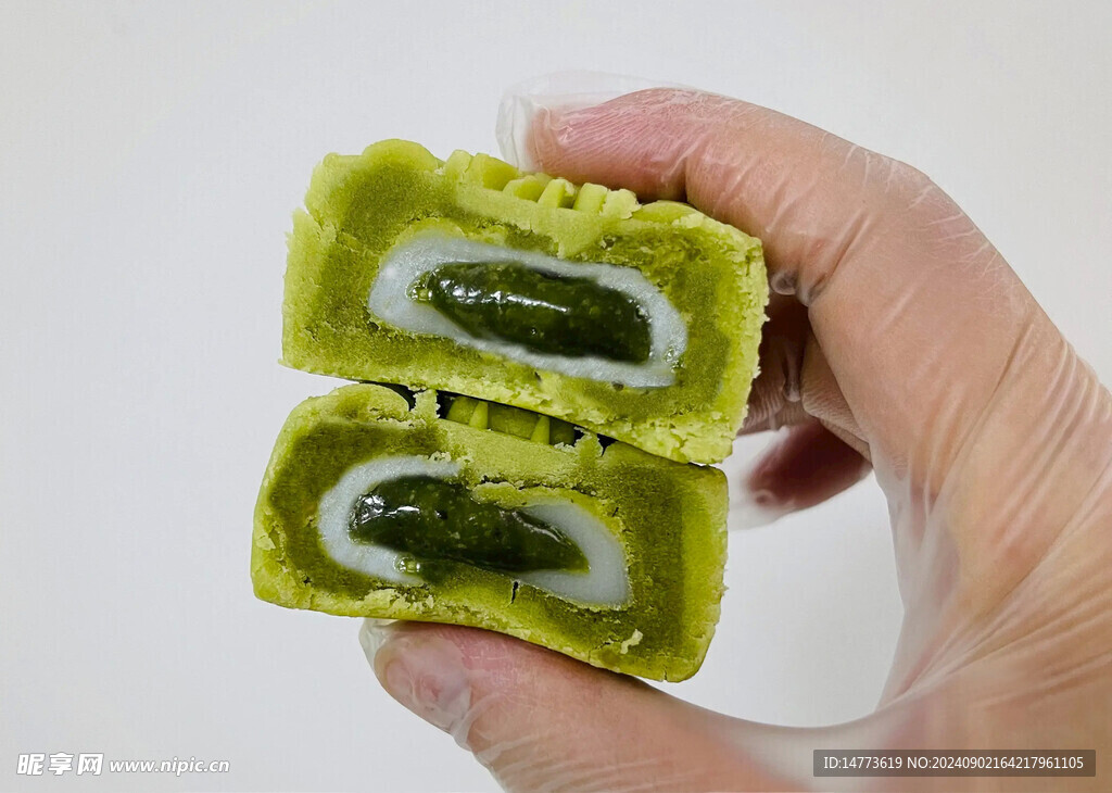 抹茶流心月饼