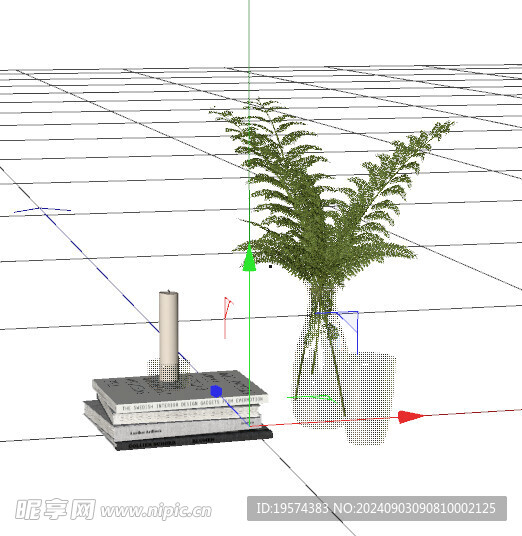 C4D模型 书