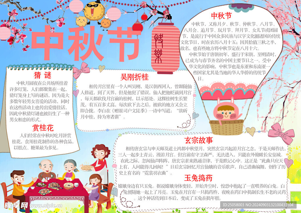 中秋节手抄报
