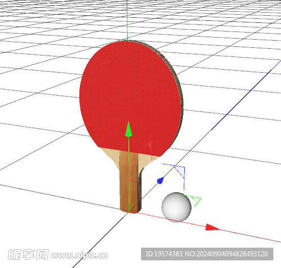 C4D模型 乒乓球拍
