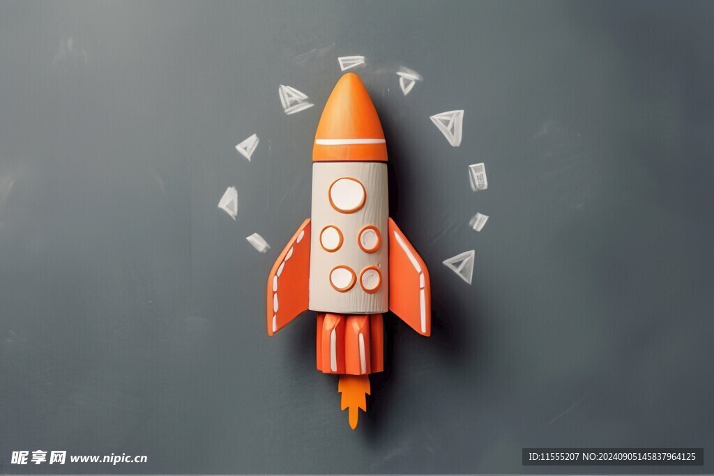 C4D航空火箭发射3d效果图