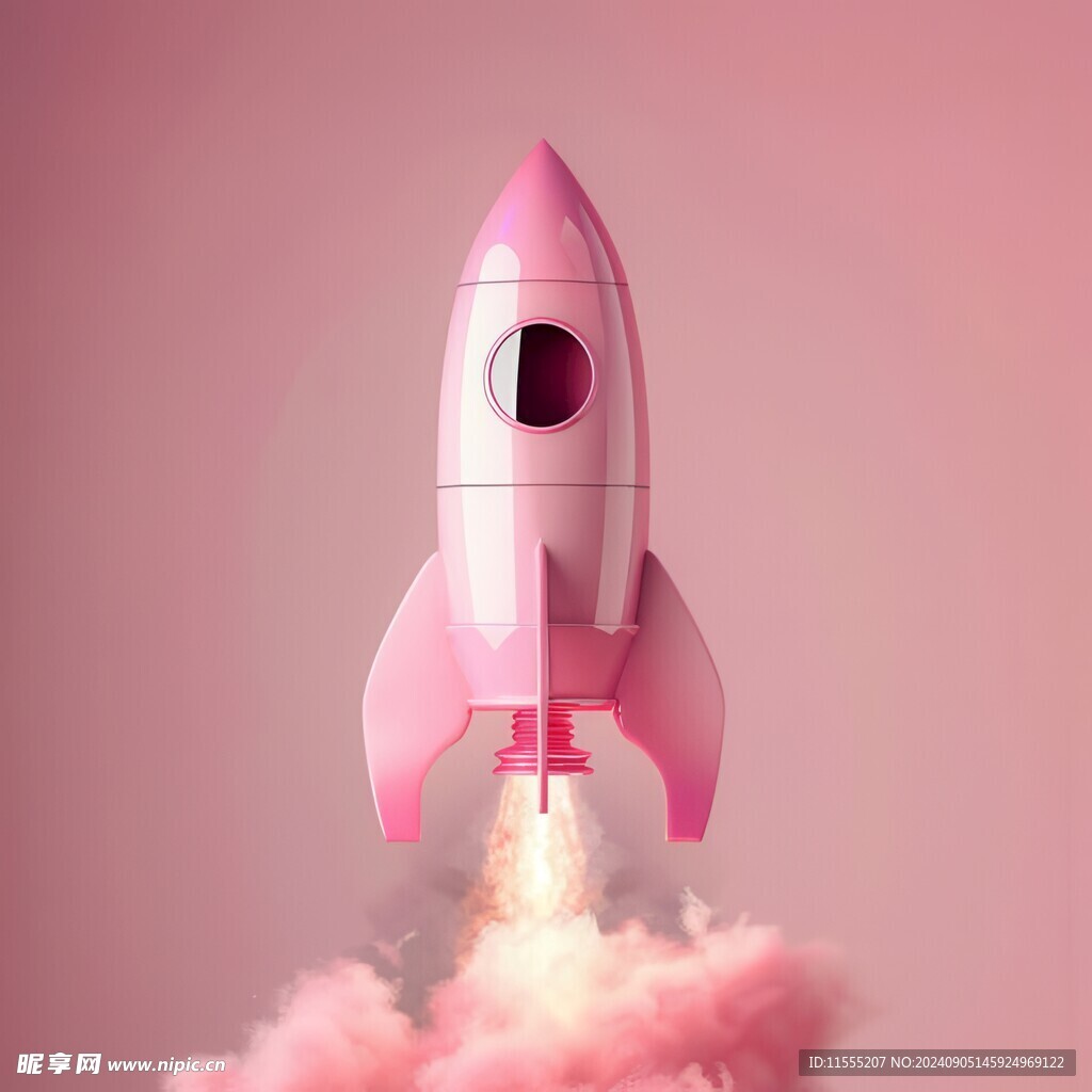 C4D航空火箭发射3d效果图