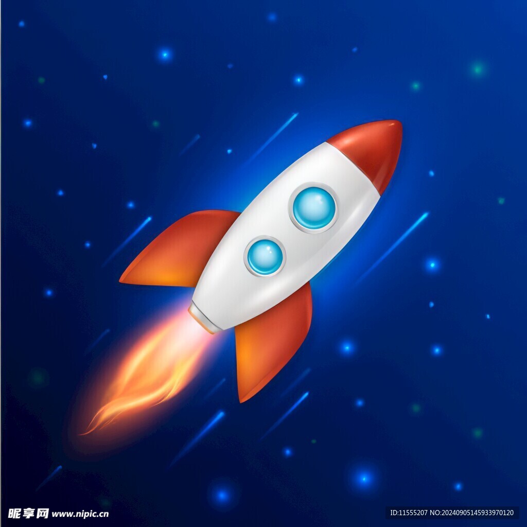 C4D航空火箭发射3d效果图