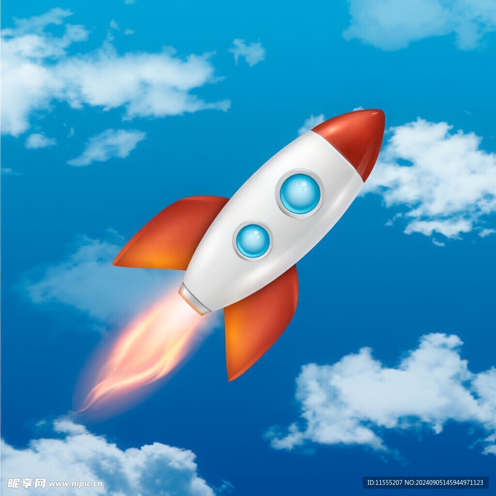 C4D航空火箭发射3d效果图