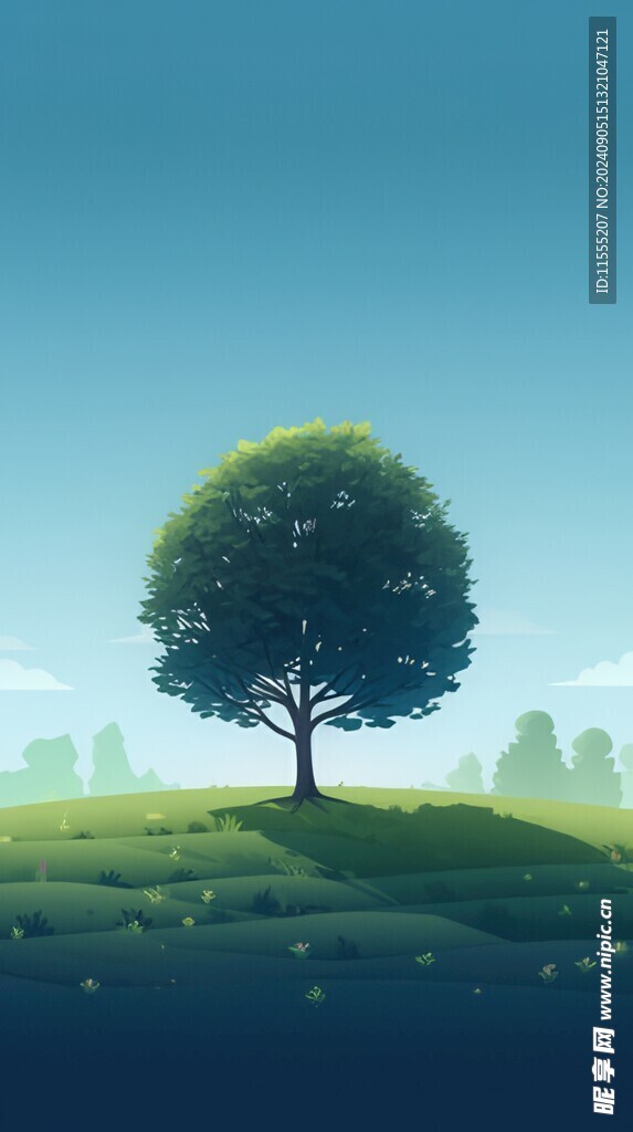 户外景色草地蓝天白云背景图