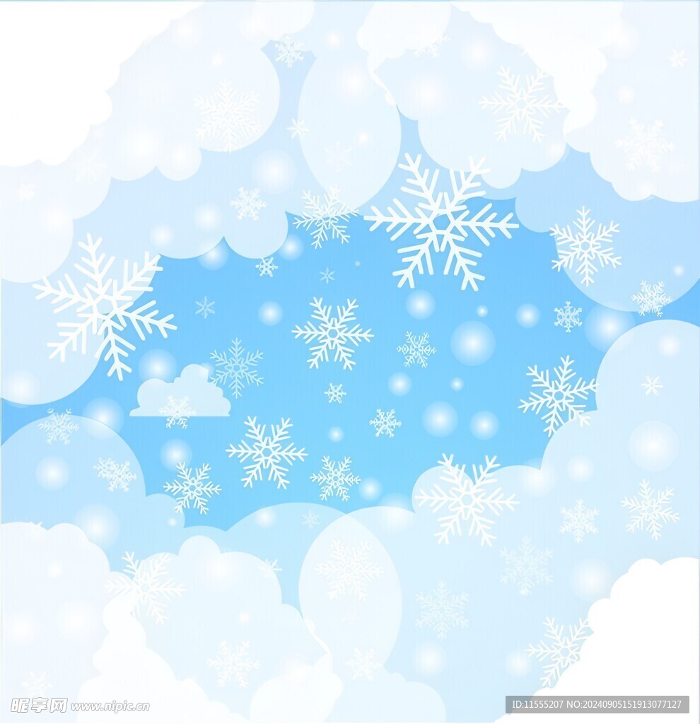 卡通蓝色天空儿童画背景图