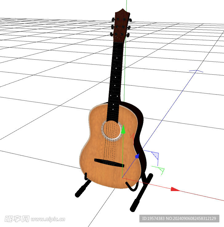 C4D模型 吉他
