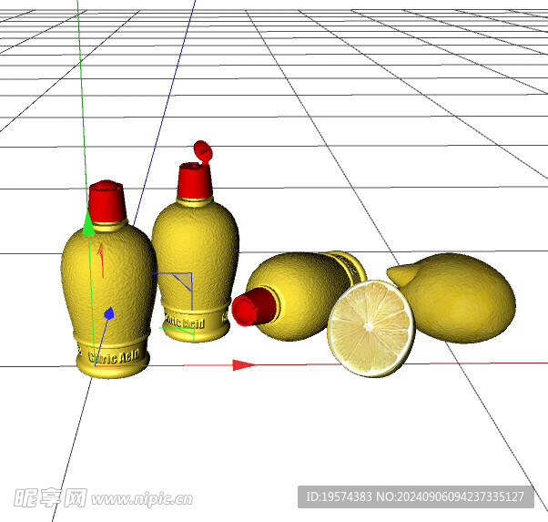 C4D模型 柠檬汁