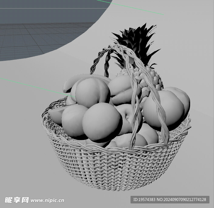 C4D模型 篮子