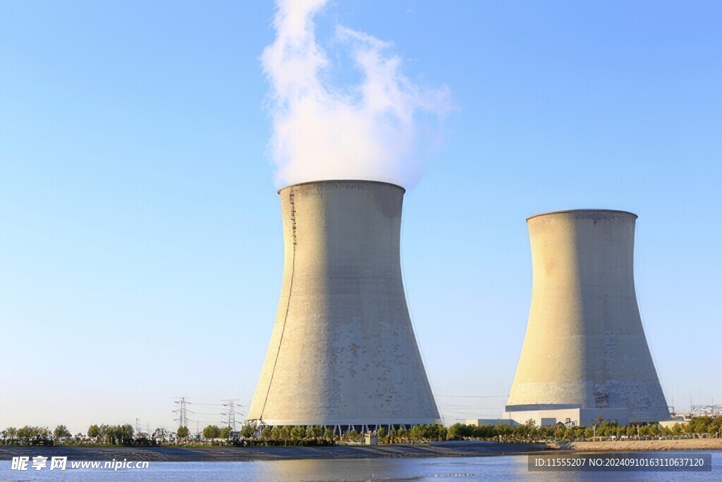 火力发电站燃煤发电厂冷却塔图片