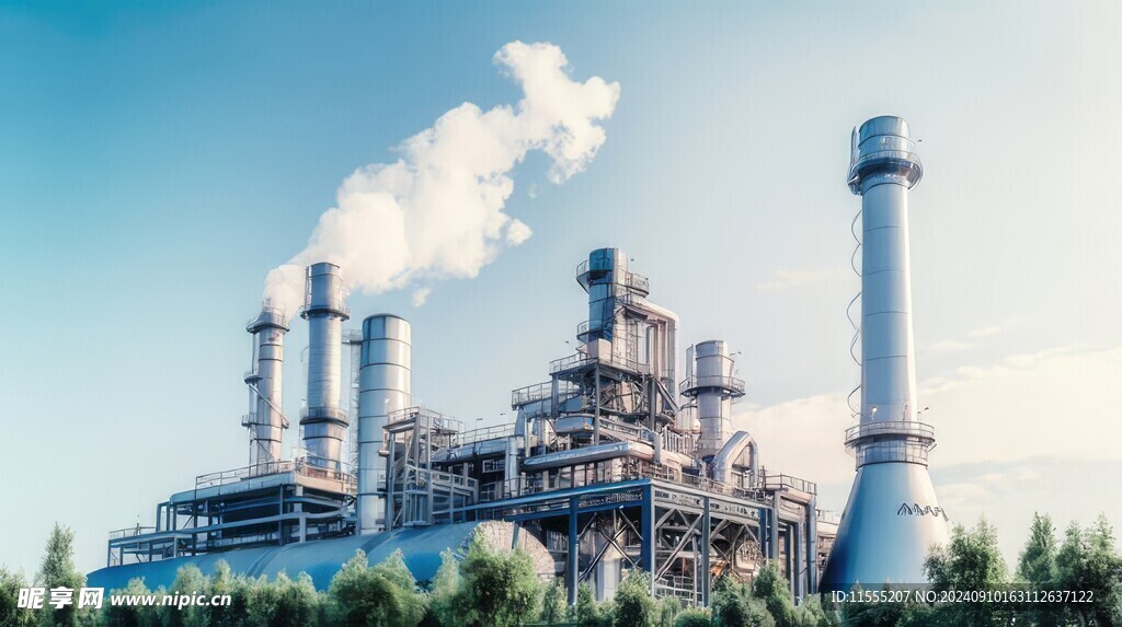 火力发电站燃煤发电厂冷却塔图片