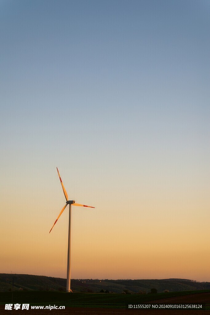 风力风能发电站风车清洁能源