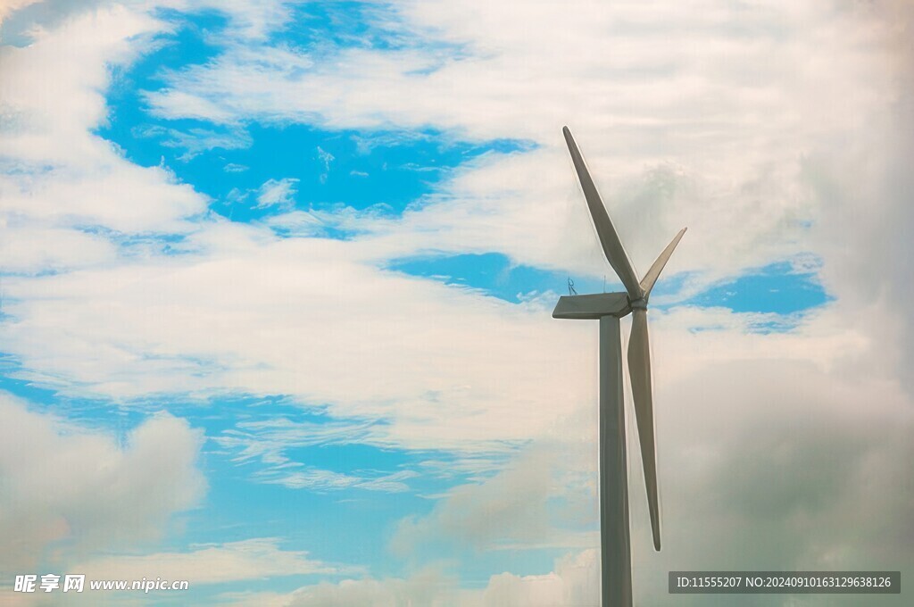 风力风能发电站风车清洁能源