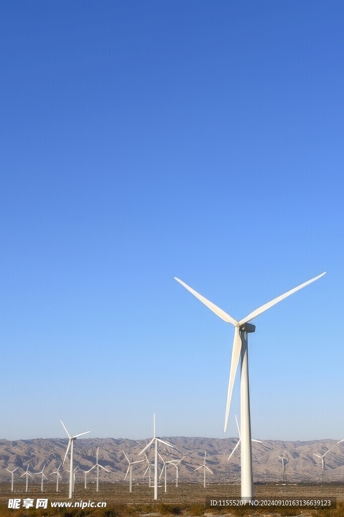 风力风能发电站风车清洁能源