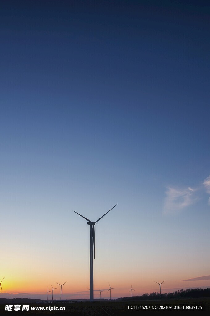 风力风能发电站风车清洁能源