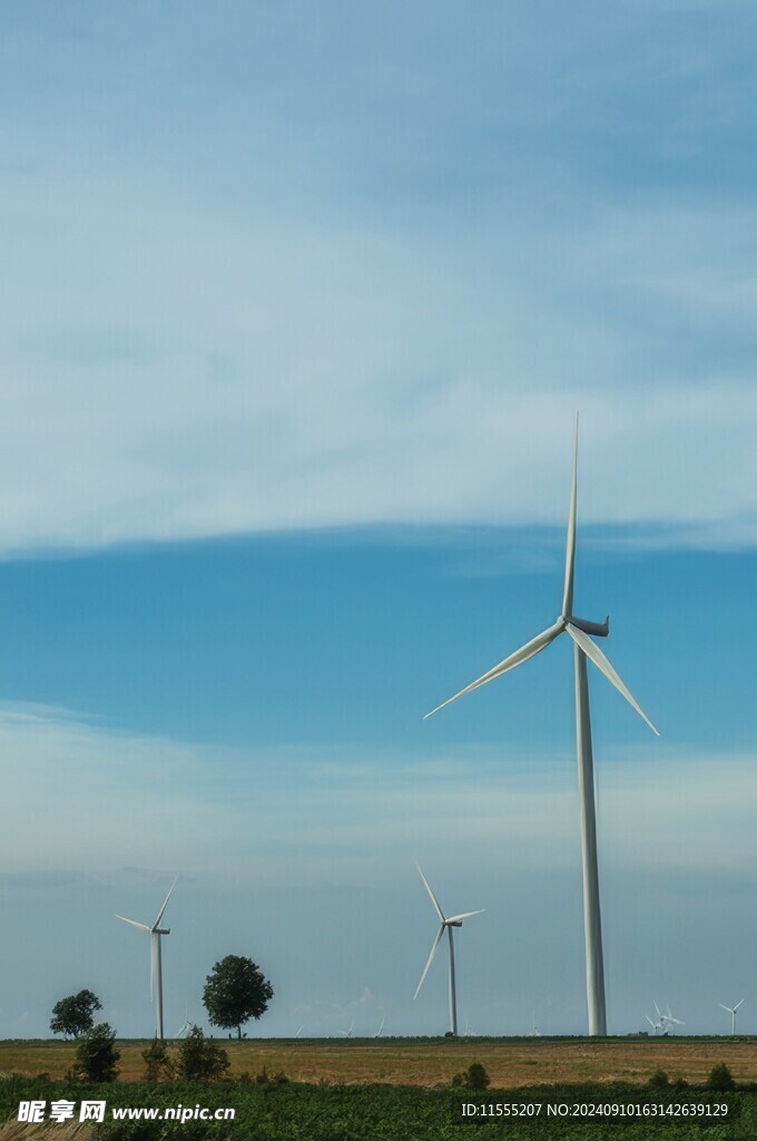 风力风能发电站风车清洁能源