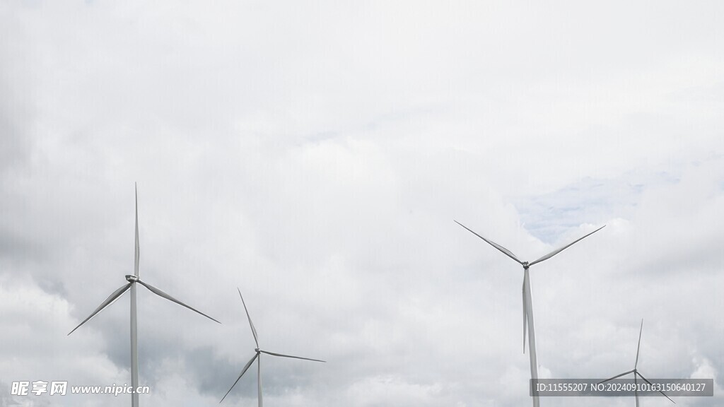 风力风能发电站风车清洁能源
