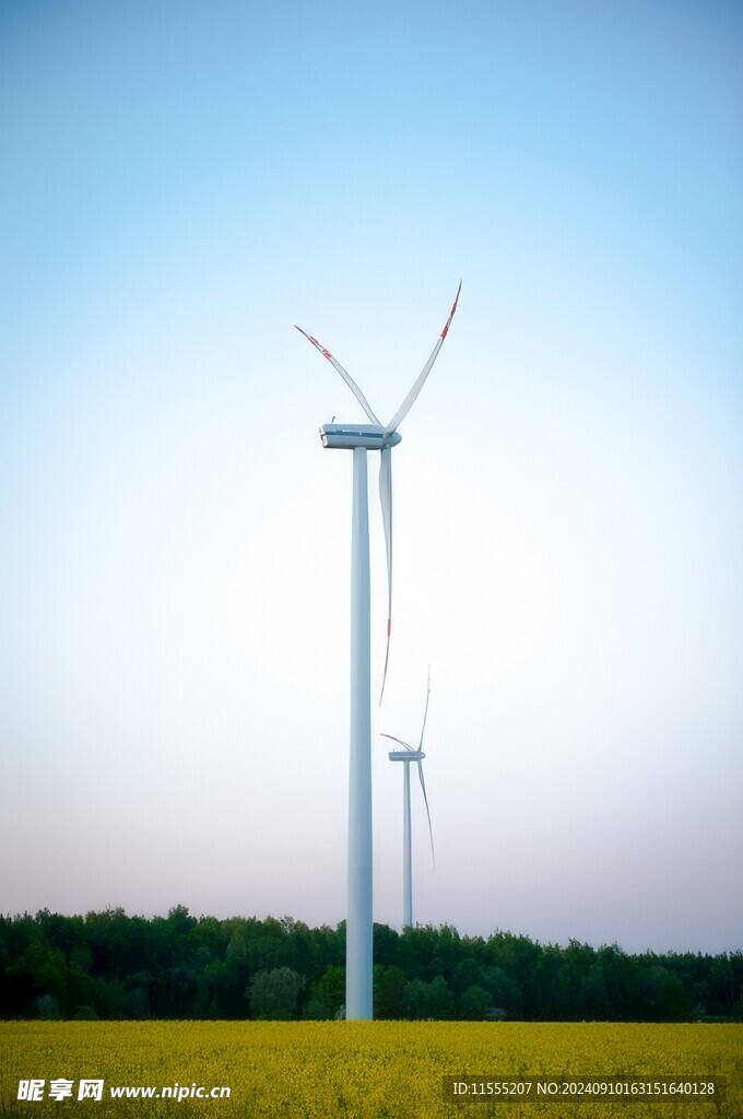 风力风能发电站风车清洁能源