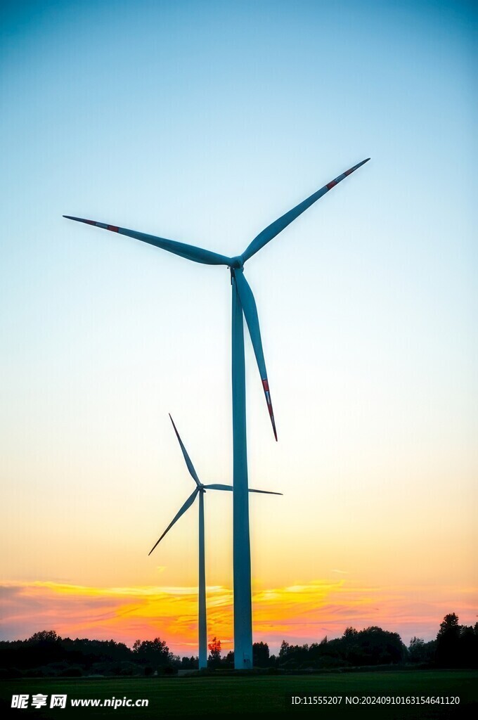 风力风能发电站风车清洁能源