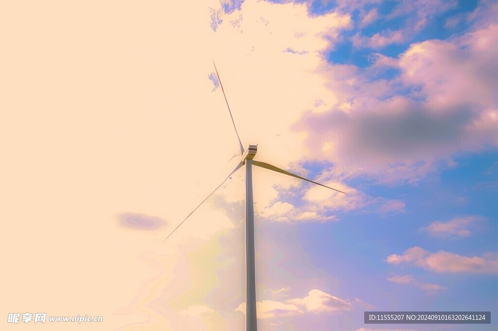 风力风能发电站风车清洁能源