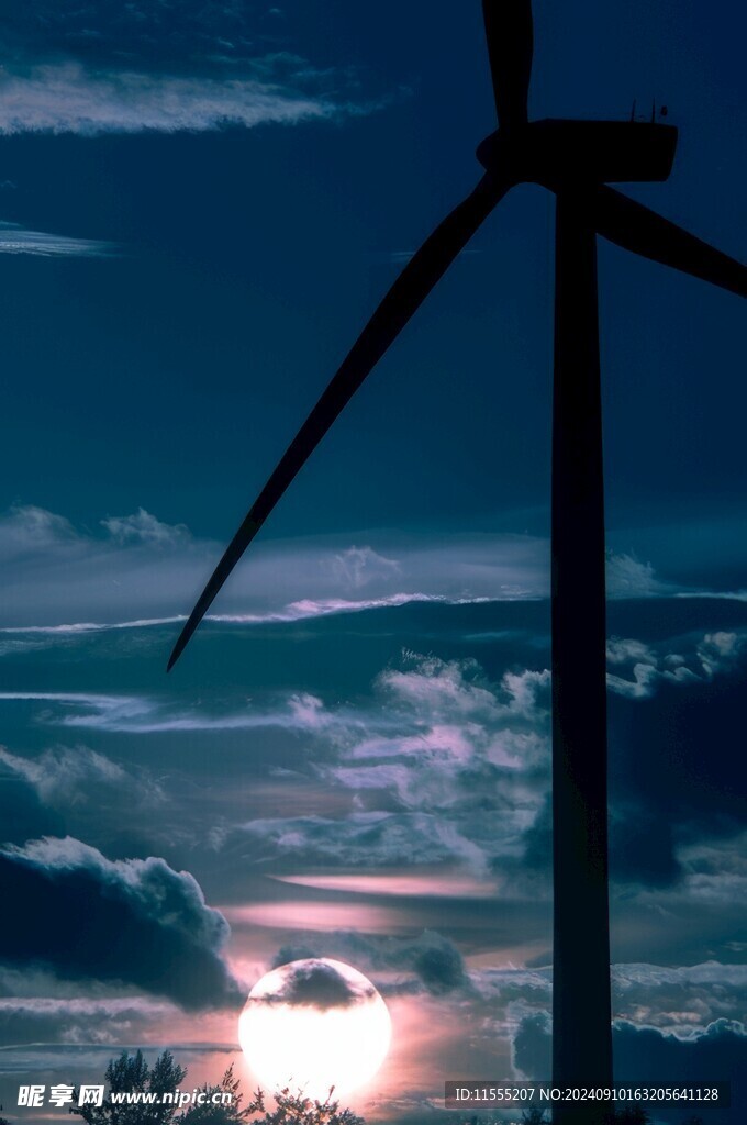 风力风能发电站风车清洁能源