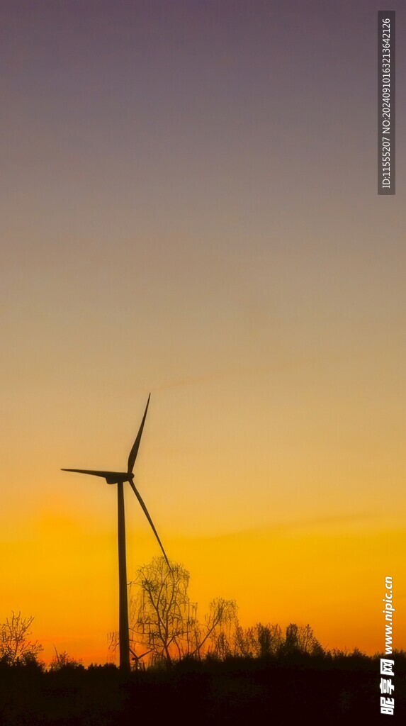 风力风能发电站风车清洁能源