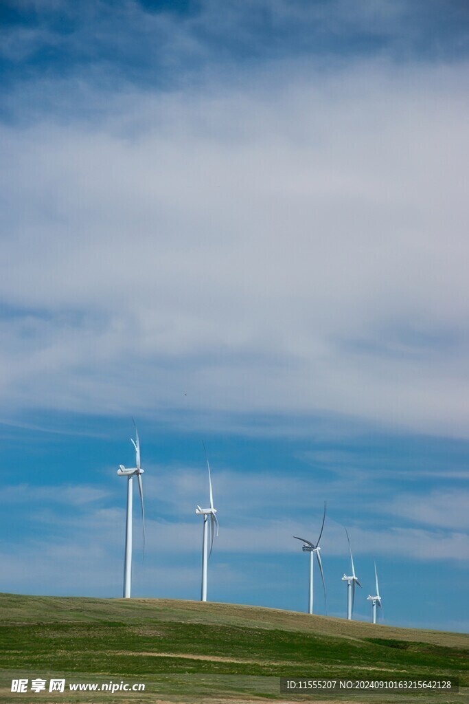 风力风能发电站风车清洁能源