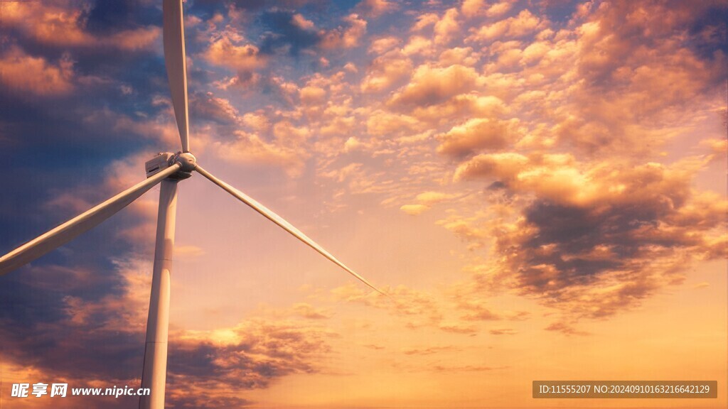 风力风能发电站风车清洁能源