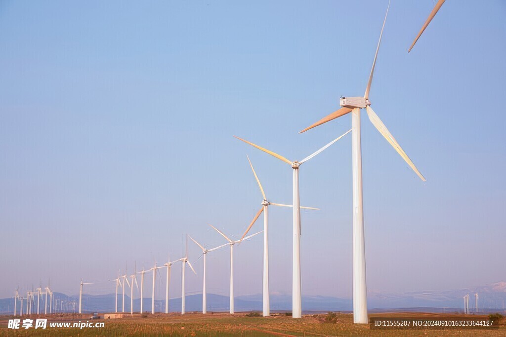 风力风能发电站风车清洁能源