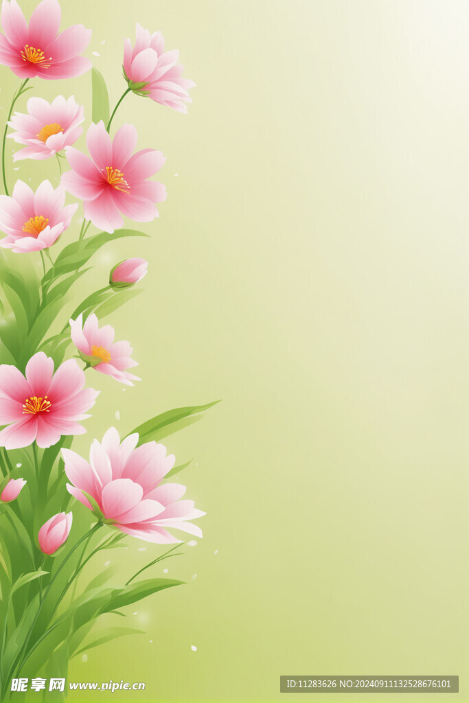 清新花朵背景