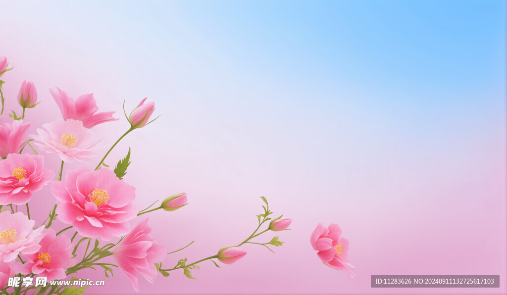 清新花朵背景