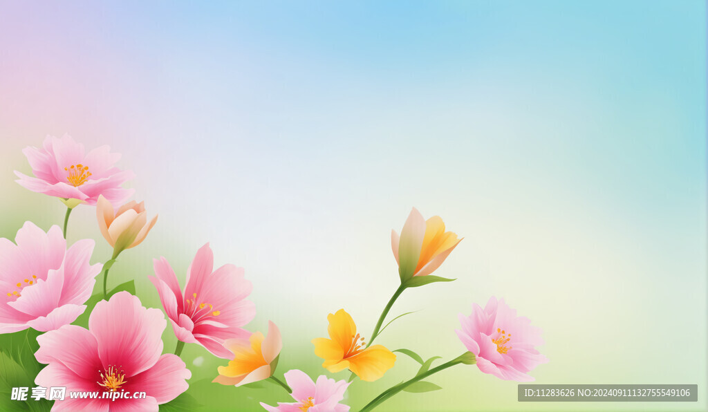 清新花朵背景