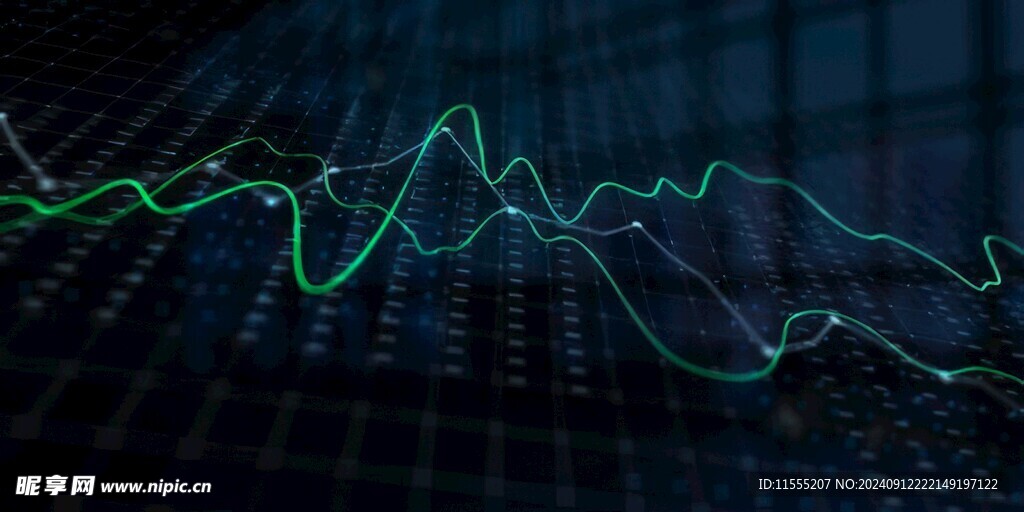 财务数据图表统计全息影像
