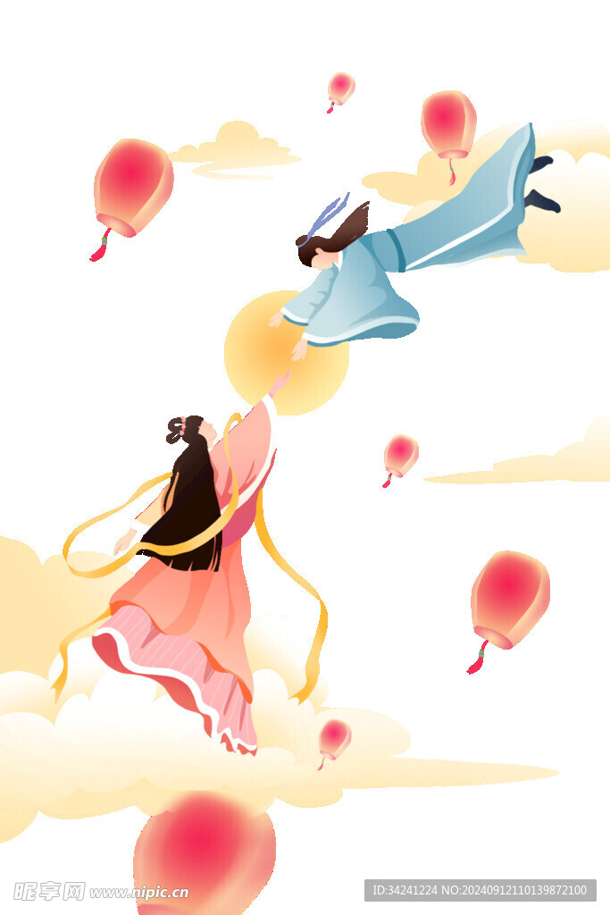 七夕情人节古风素材